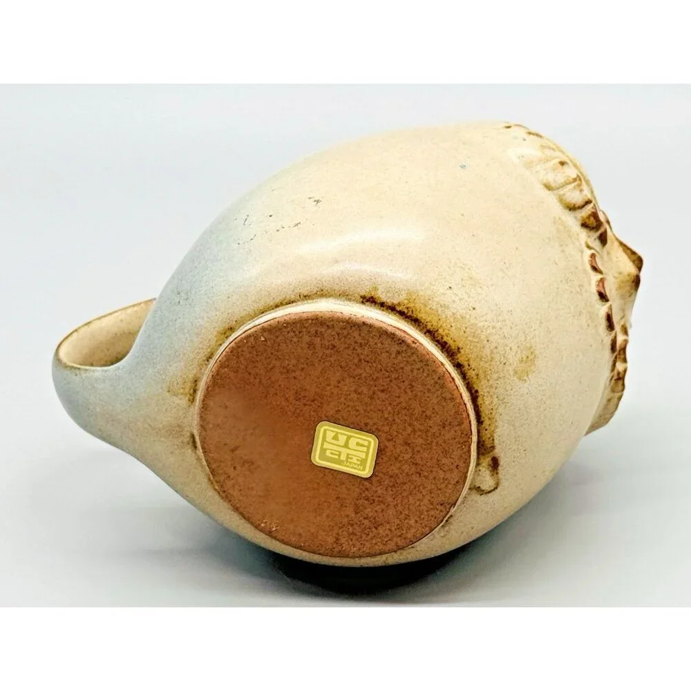 Japan Stoneware Owl Creamer Pitcher UCTCI 4.5 inch‎ Stoneware Vintage 1960s